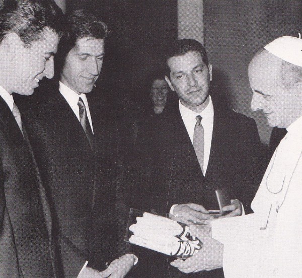 1965 Salvarani ciclismo - Adorni e Gimondi da Paolo VI